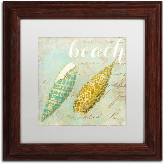 Trademark Fine Art "Turquoise Beach II" Canvas Art by Color Bakery White Matte, Wood Frame