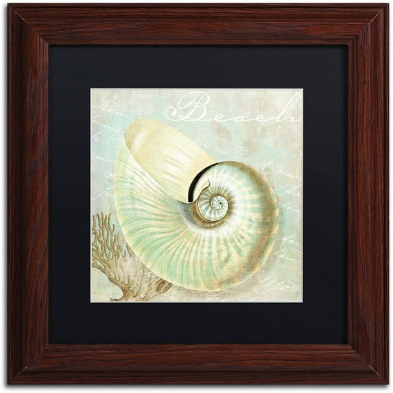 Trademark Fine Art "Turquoise Beach IV" Canvas Art by Color Bakery Black Matte, Wood Frame