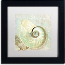 Trademark Fine Art "Turquoise Beach IV" Canvas Art by Color Bakery White Matte, Black Frame