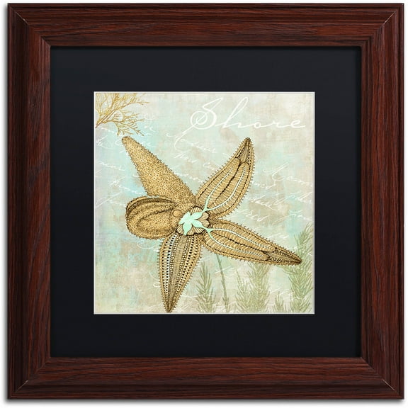 Trademark Fine Art "Turquoise Beach V" Canvas Art by Color Bakery Black Matte, Wood Frame