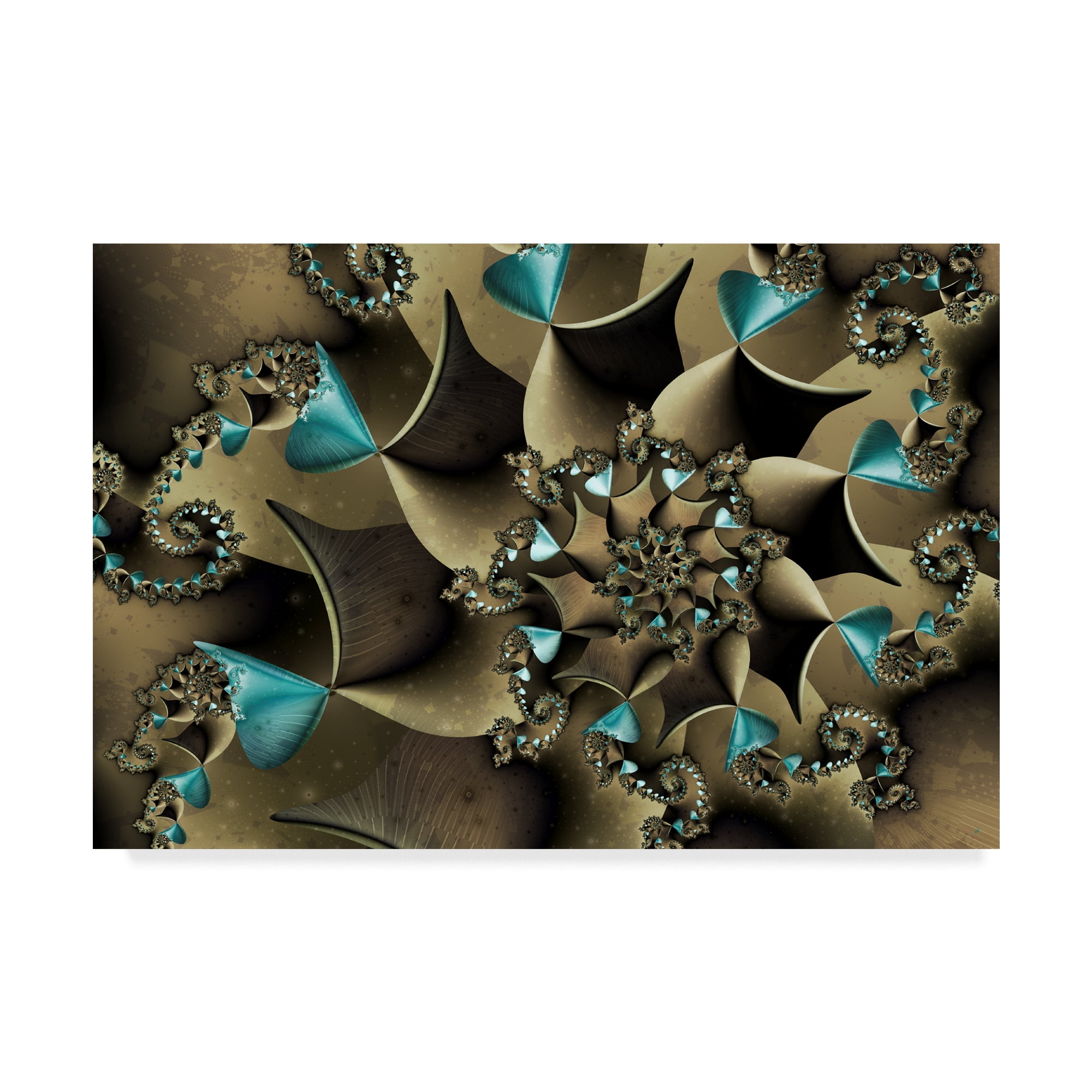 Trademark Fine Art 'Turquoise Bronze' Canvas Art by Fractalicious