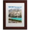 thumbnail image 1 of Trademark Fine Art 'Turquoise Lake in the Rockies' Canvas Art by Pierre Leclerc, White Matte, Wood Frame, 1 of 1
