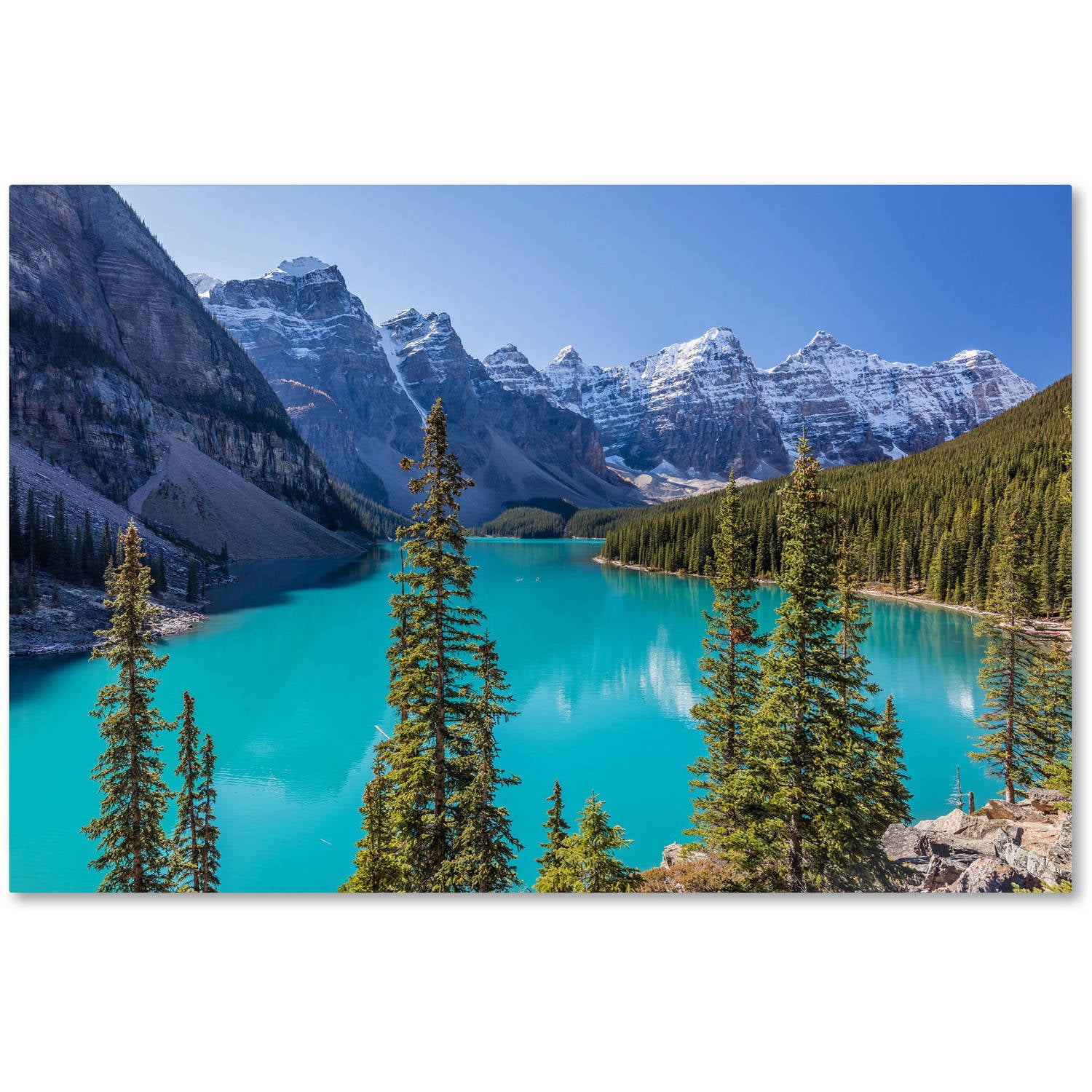 Trademark Fine Art 'Turquoise Moraine Lake' Canvas Art by Pierre Leclerc