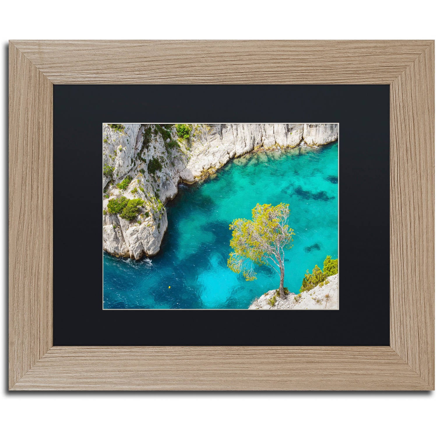 Trademark Fine Art "Turquoise Waters" Canvas Art by Michael Blanchette Photography Black Matte, Birch Frame