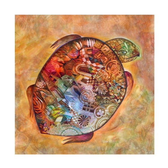 Trademark Fine Art 'Turtle' Canvas Art by Oxana Ziaka