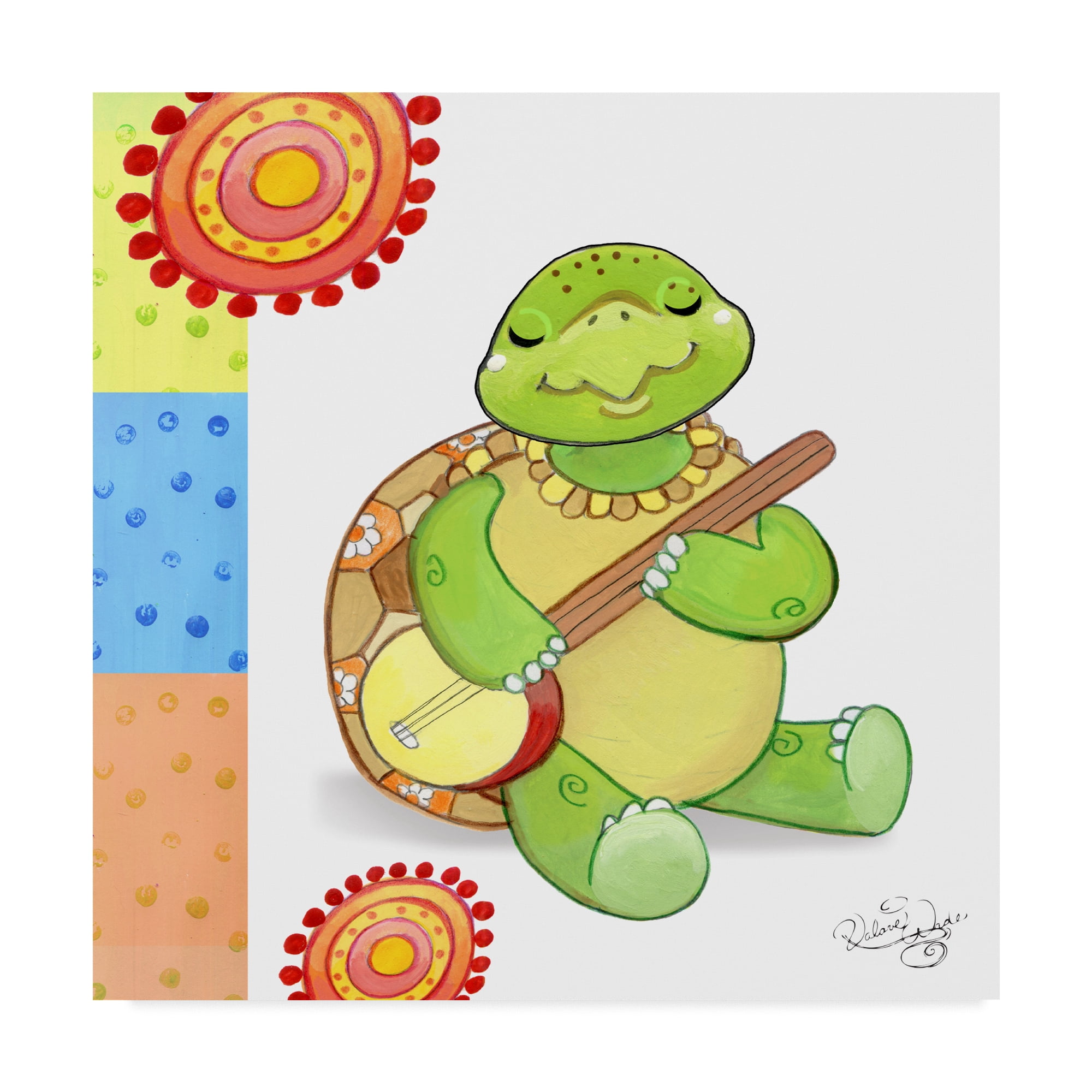 Trademark Fine Art 'Turtles Banjo' Canvas Art by Valarie Wade
