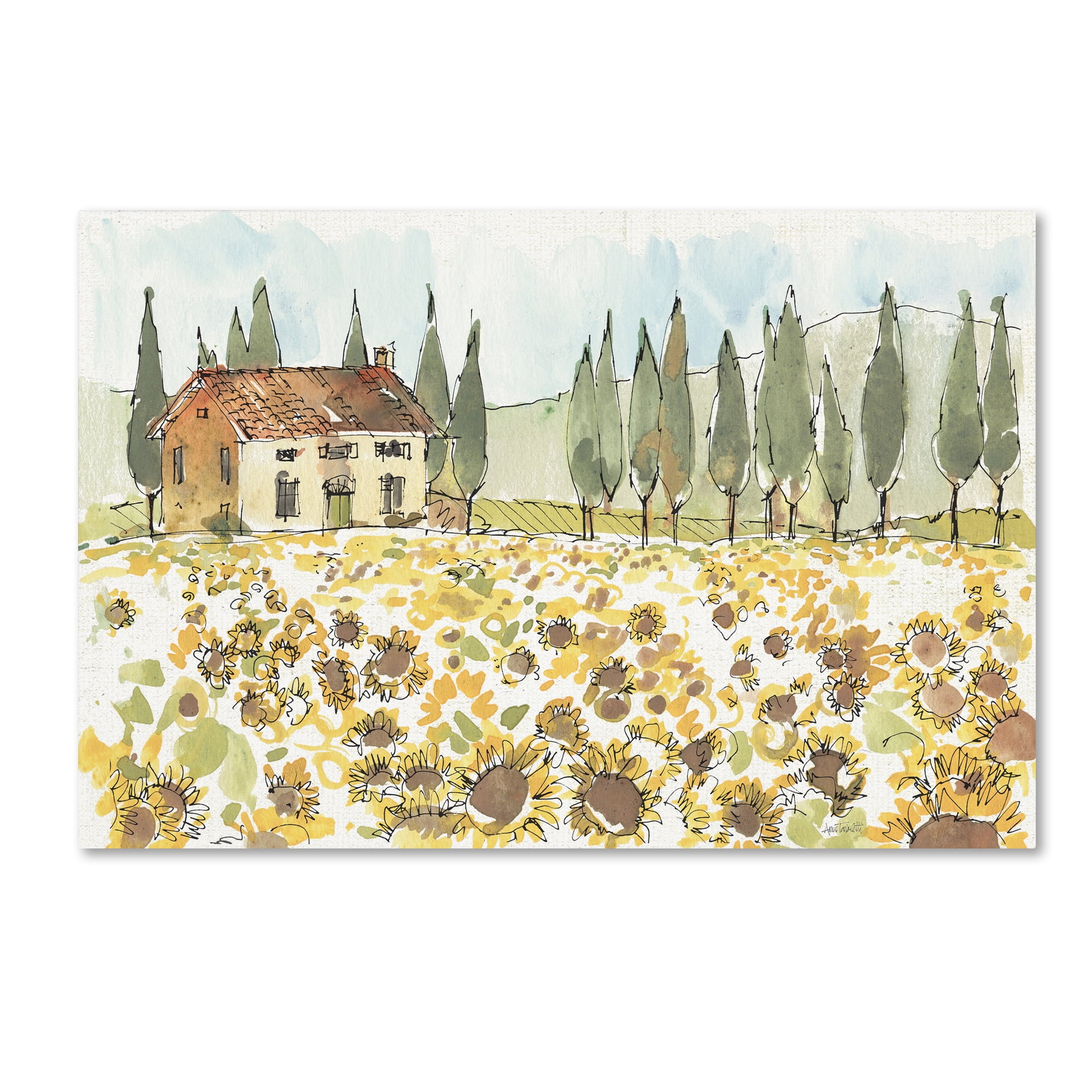 Trademark Fine Art 'Tuscan Elegance I' Canvas Art by Anne Tavoletti