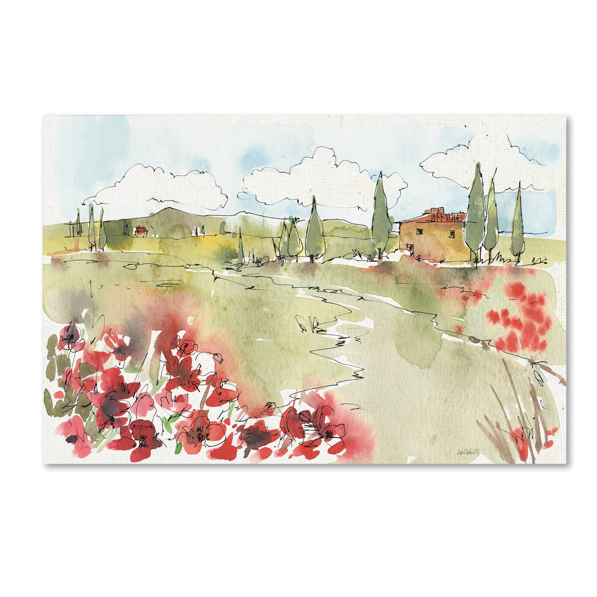 Trademark Fine Art 'Tuscan Elegance II' Canvas Art by Anne Tavoletti