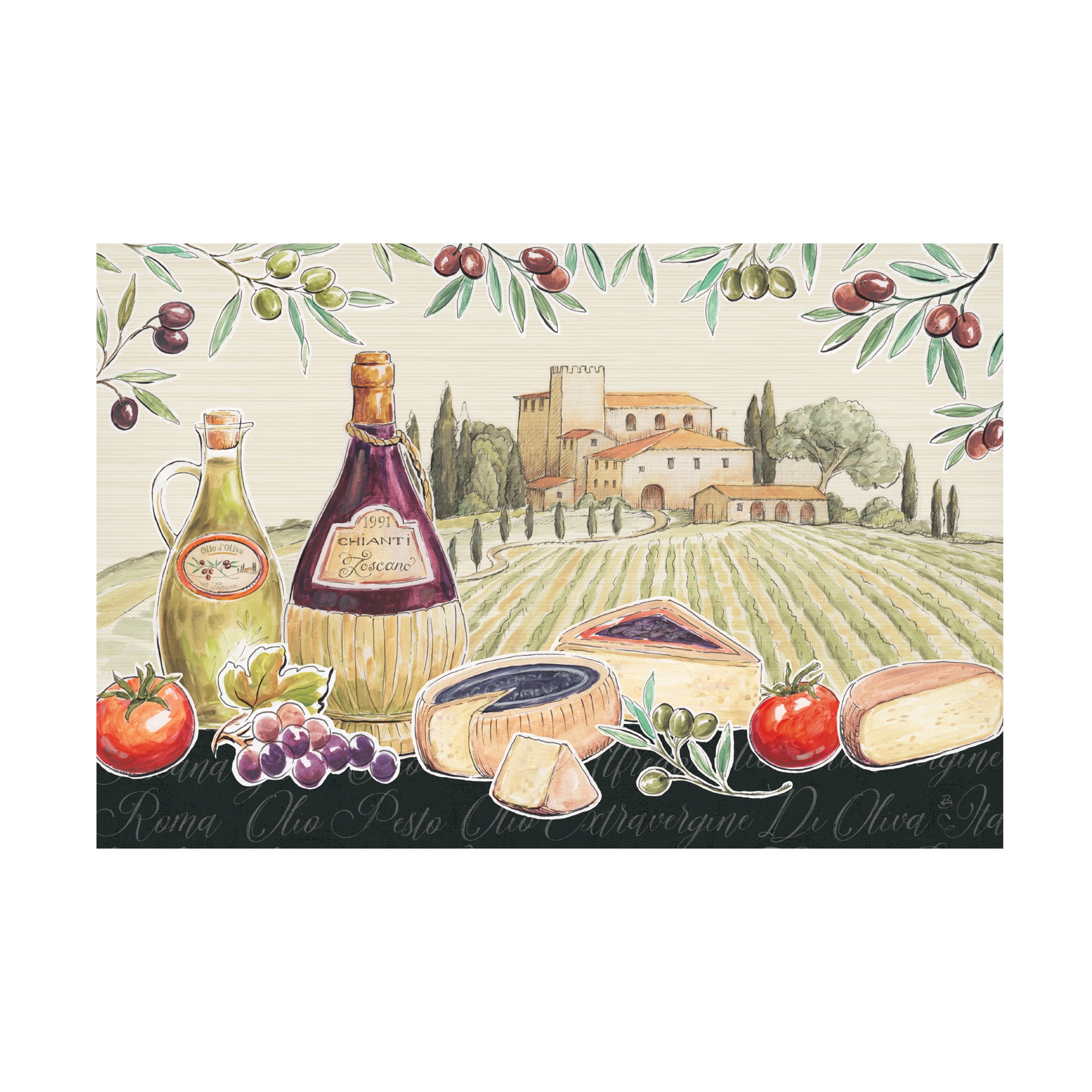 Trademark Fine Art 'Tuscan Flavor I' Canvas Art by Daphne Brissonnet