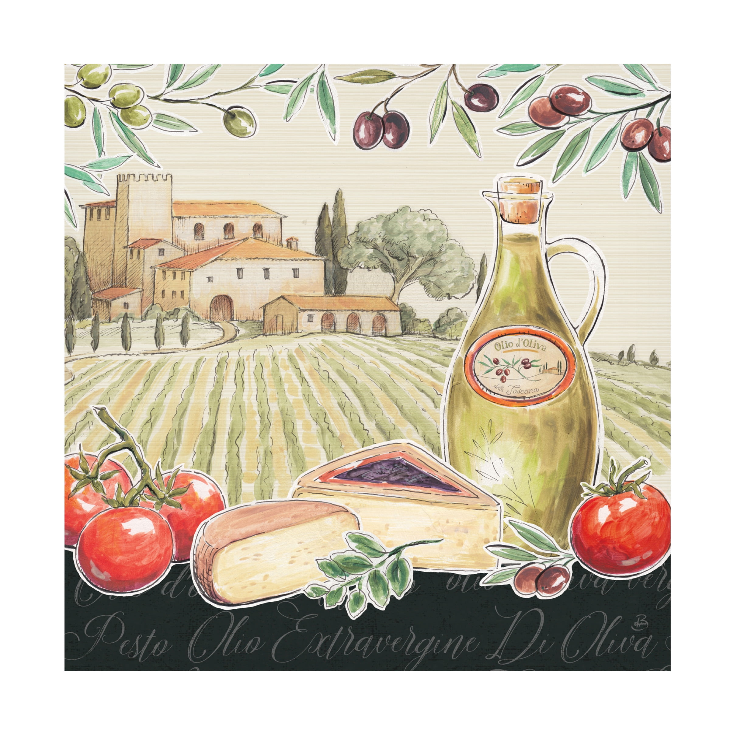 Trademark Fine Art 'Tuscan Flavor III' Canvas Art by Daphne Brissonnet