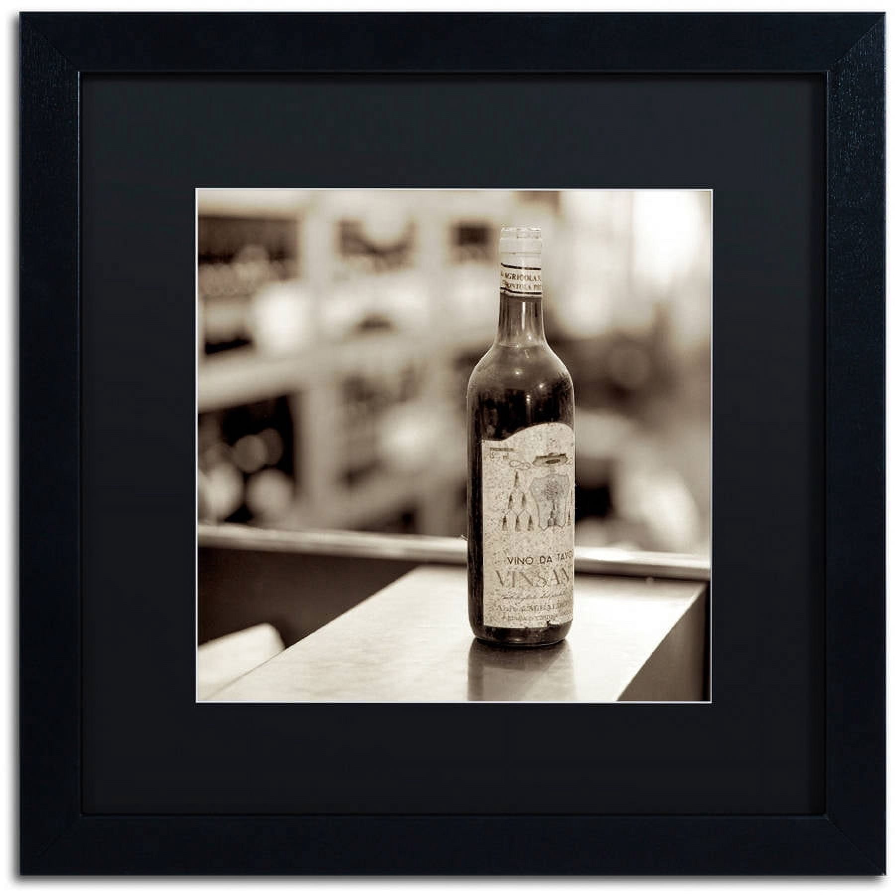 Trademark Fine Art "Tuscany Caffe III" Canvas Art by Alan Blaustein, Black Matte, Black Frame