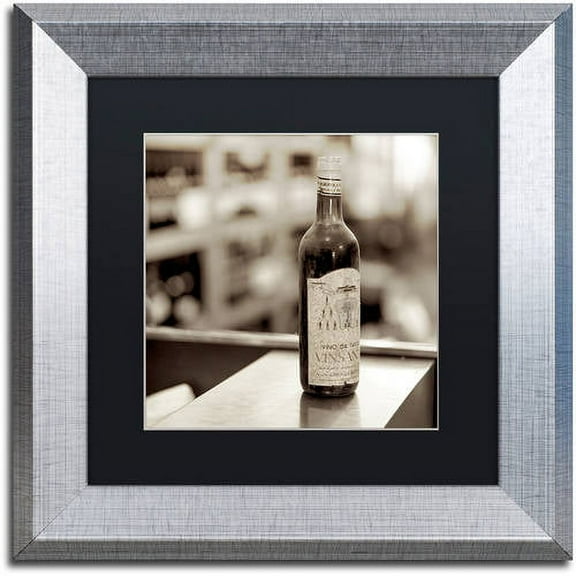 Trademark Fine Art "Tuscany Caffe III" Canvas Art by Alan Blaustein, Black Matte, Silver Frame