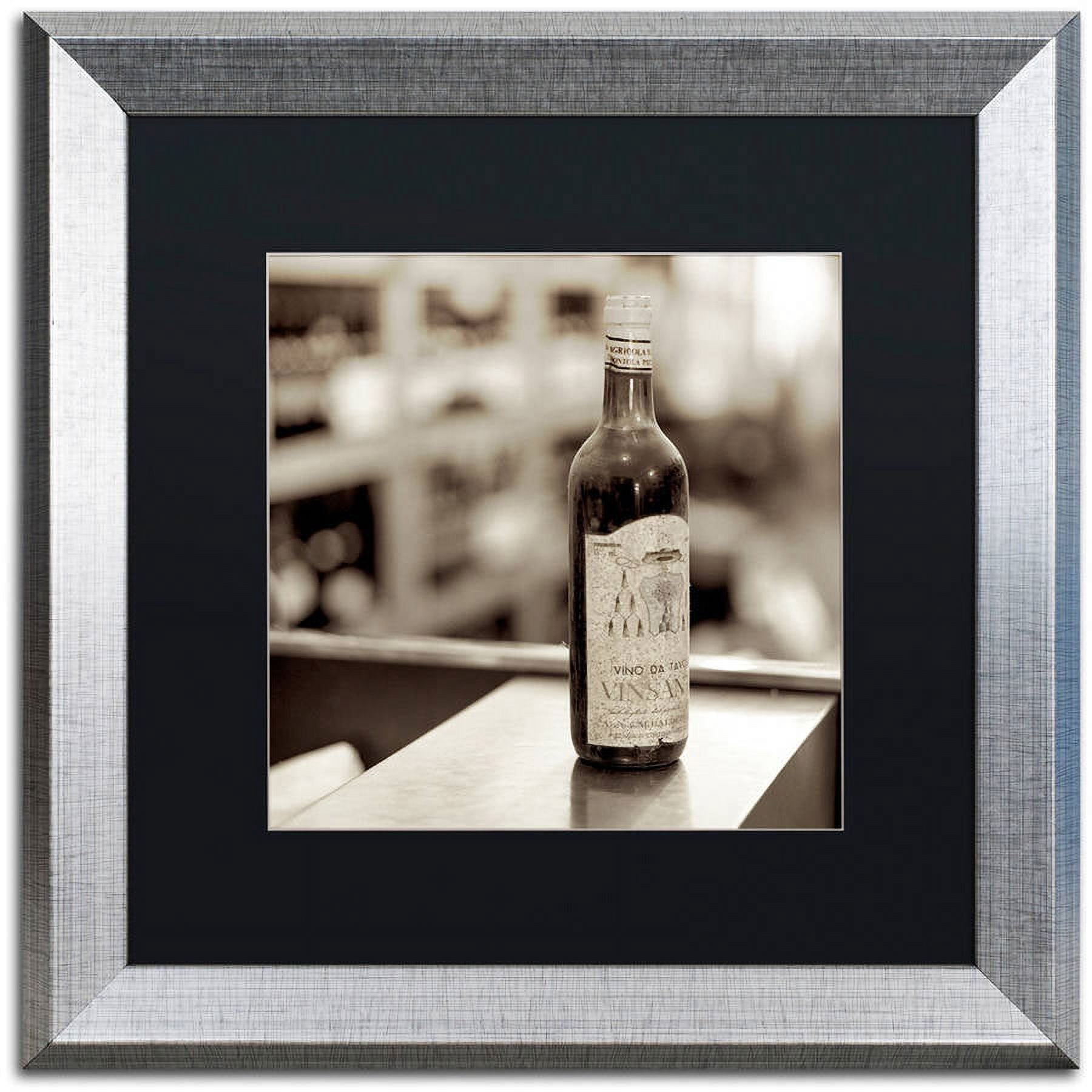 Trademark Fine Art "Tuscany Caffe III" Canvas Art by Alan Blaustein, Black Matte, Silver Frame