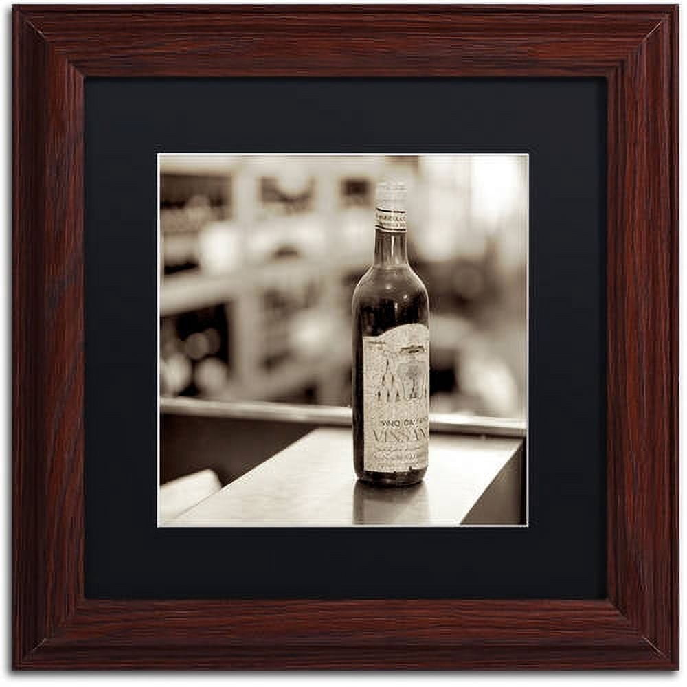 Trademark Fine Art "Tuscany Caffe III" Canvas Art by Alan Blaustein, Black Matte, Wood Frame
