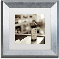 Trademark Fine Art "Tuscany Caffe III" Canvas Art by Alan Blaustein, White Matte, Silver Frame