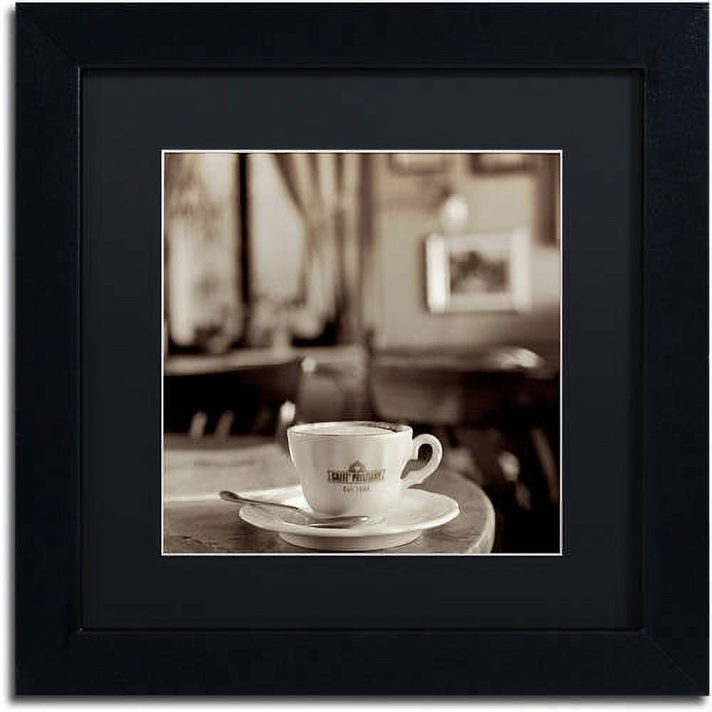 Trademark Fine Art "Tuscany Caffe IV" Canvas Art by Alan Blaustein, Black Matte, Black Frame