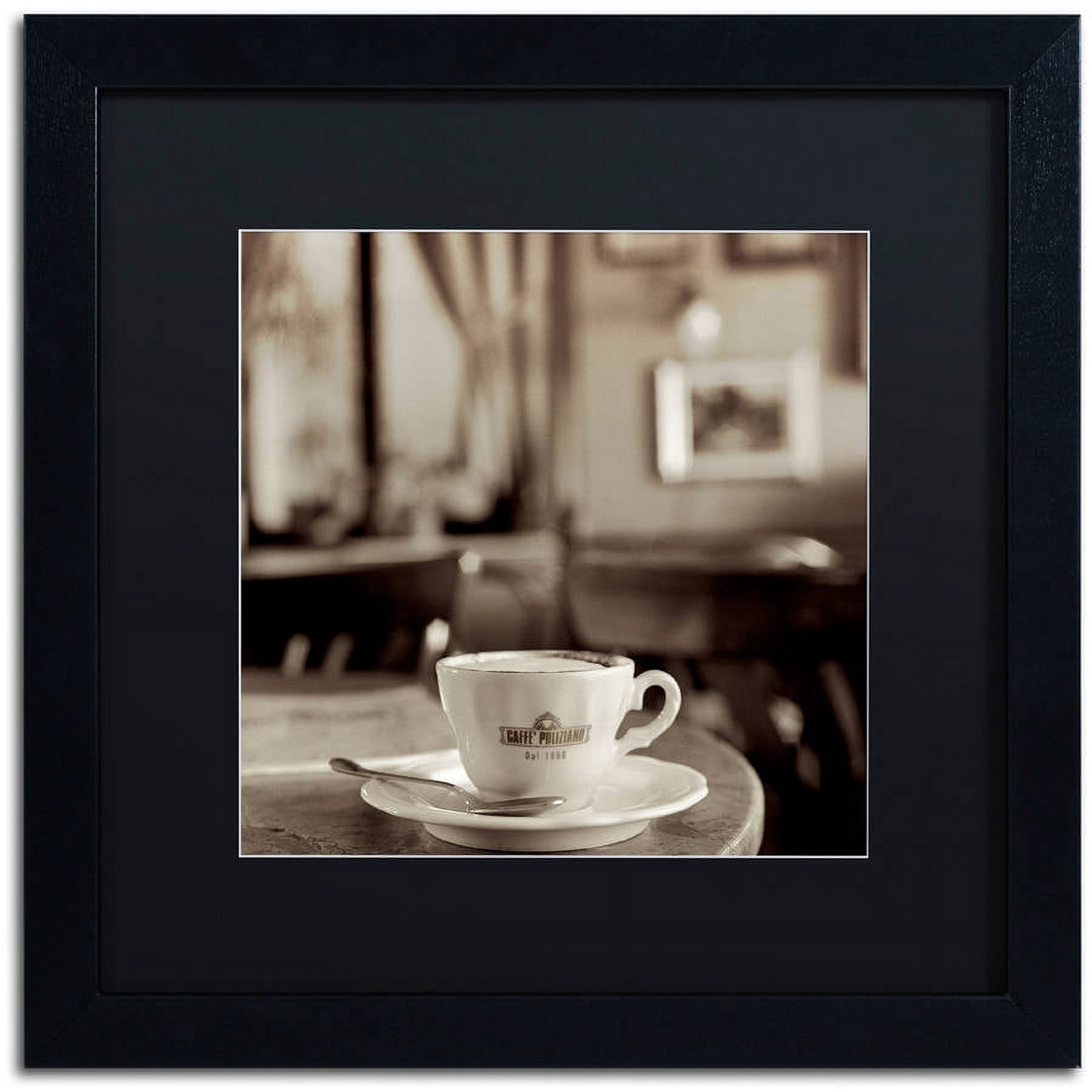 Trademark Fine Art "Tuscany Caffe IV" Canvas Art by Alan Blaustein, Black Matte, Black Frame