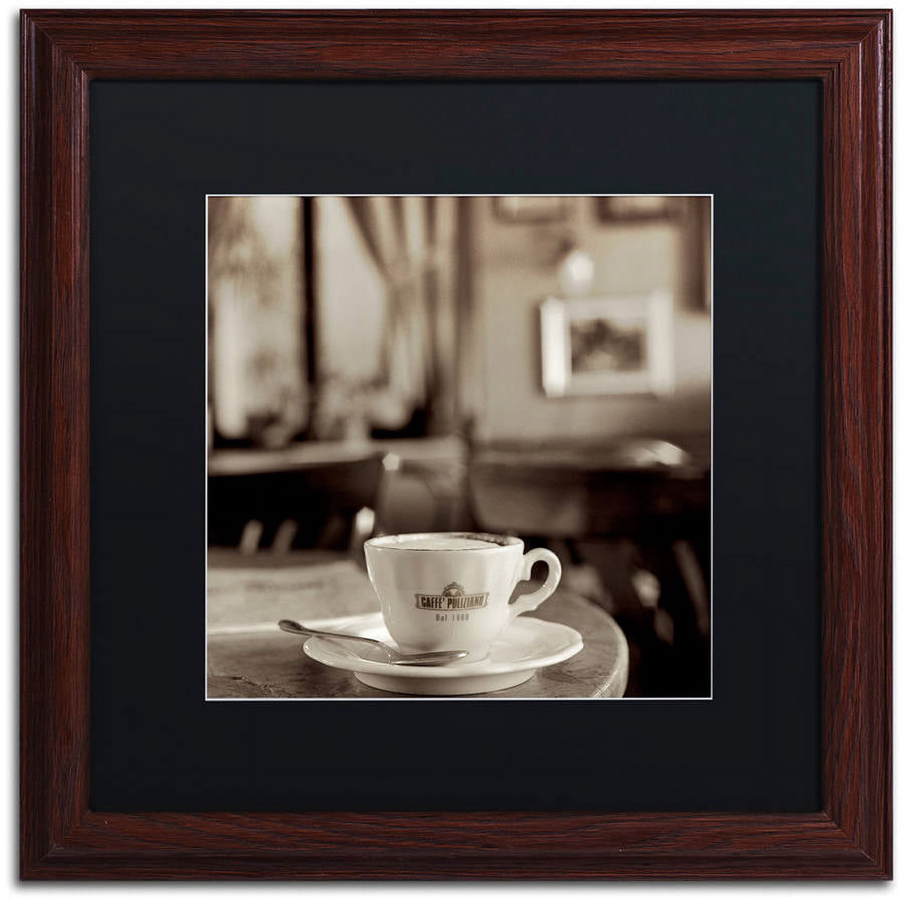 Trademark Fine Art "Tuscany Caffe IV" Canvas Art by Alan Blaustein, Black Matte, Wood Frame
