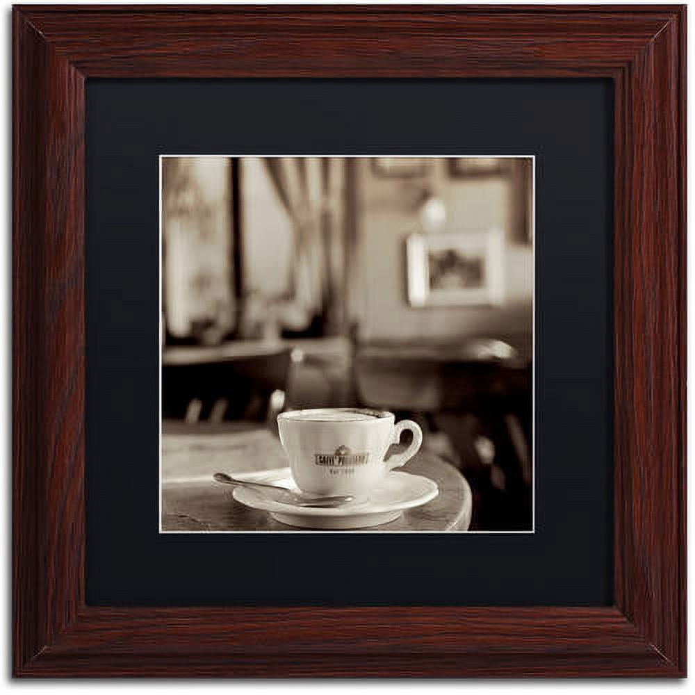 Trademark Fine Art "Tuscany Caffe IV" Canvas Art by Alan Blaustein, Black Matte, Wood Frame
