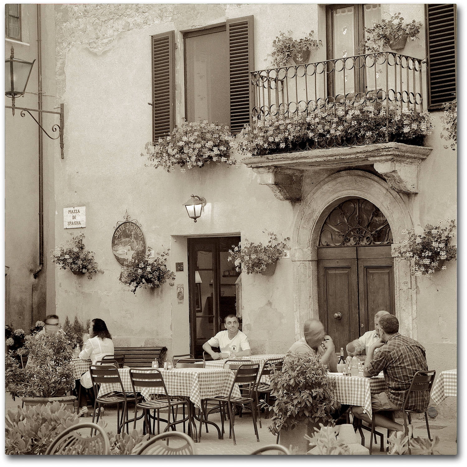 Trademark Fine Art "Tuscany Caffe VI" Canvas Art by Alan Blaustein