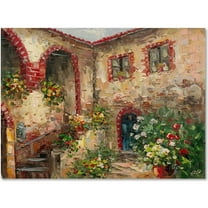 Trademark Fine Art "Tuscany Courtyard" Canvas Art by Rio