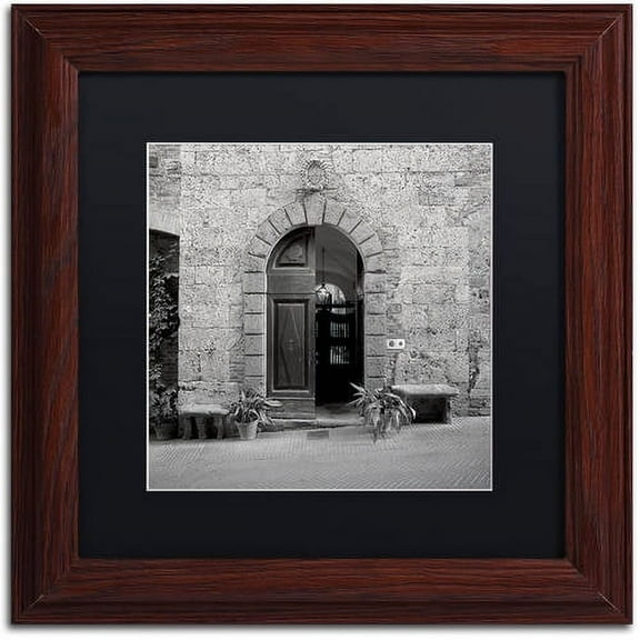 Trademark Fine Art "Tuscany I" Canvas Art by Alan Blaustein, Black Matte, Wood Frame