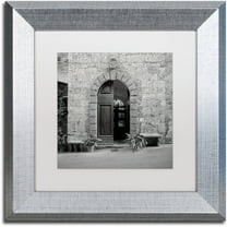 Trademark Fine Art "Tuscany I" Canvas Art by Alan Blaustein, White Matte, Silver Frame