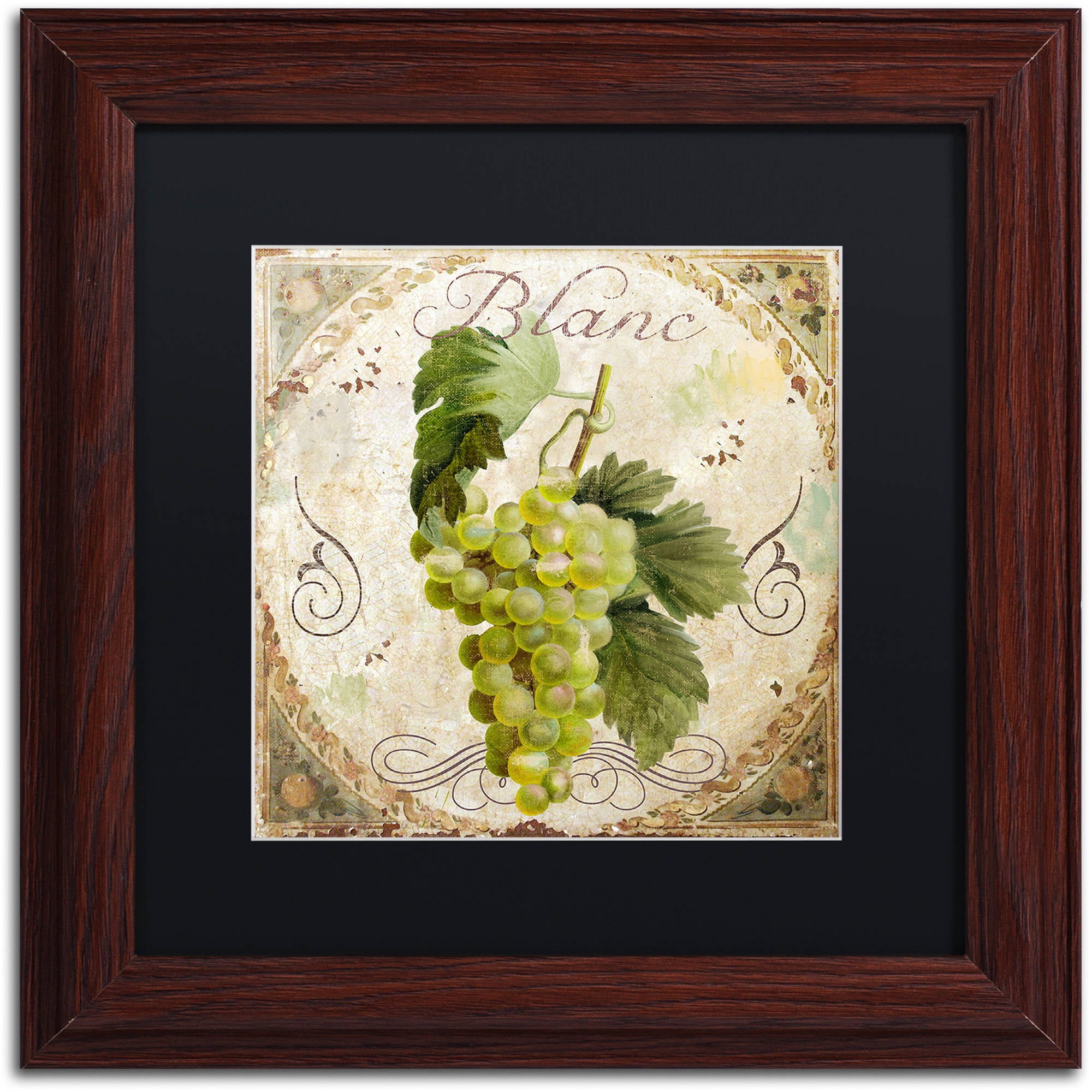 Trademark Fine Art "Tuscany Table Blanc" Canvas Art by Color Bakery Black Matte, Wood Frame