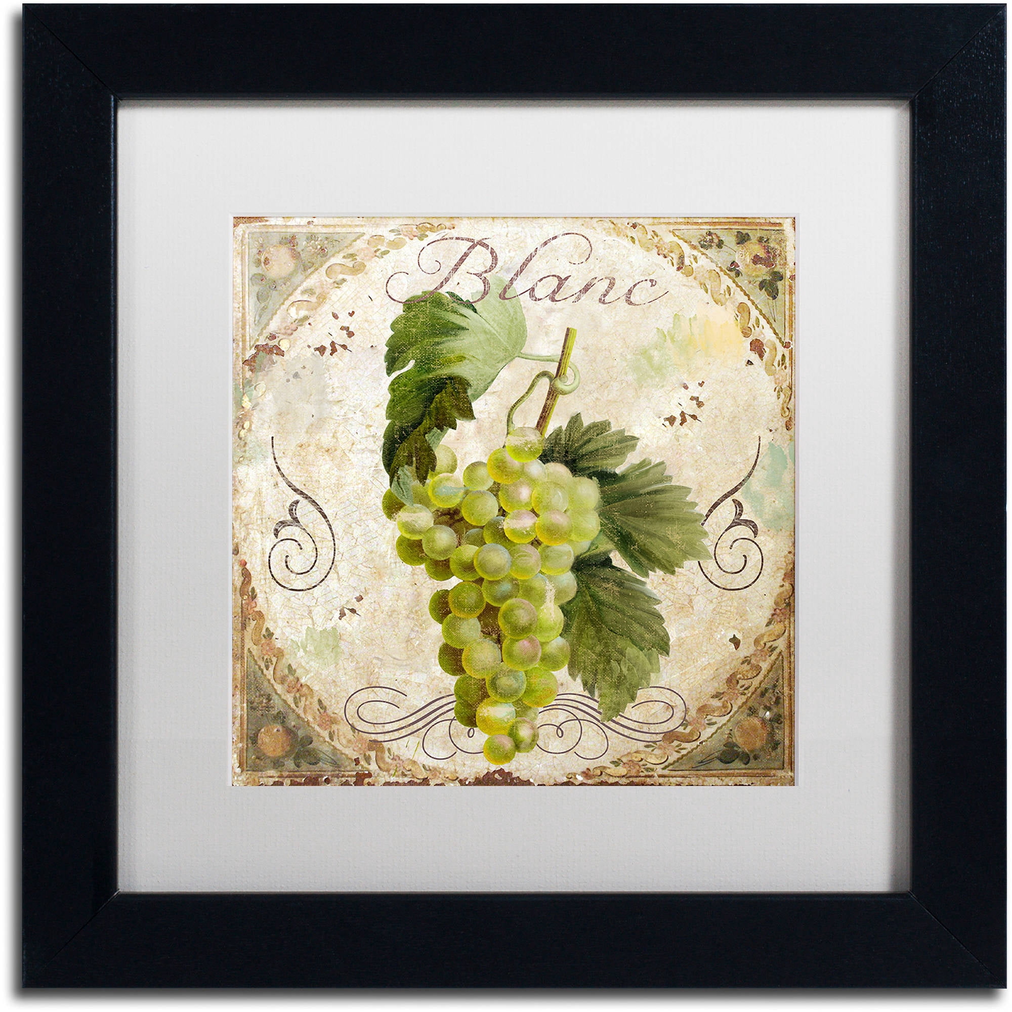 Trademark Fine Art "Tuscany Table Blanc" Canvas Art by Color Bakery White Matte, Black Frame