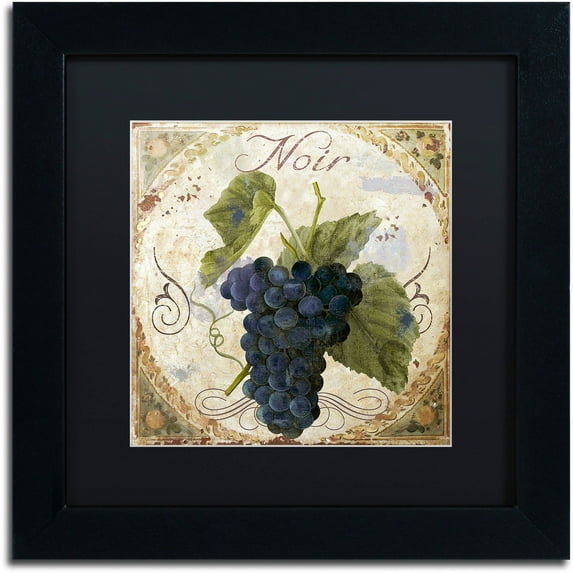 Trademark Fine Art "Tuscany Table Noir" Canvas Art by Color Bakery Black Matte, Black Frame