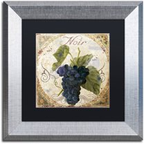 Trademark Fine Art "Tuscany Table Noir" Canvas Art by Color Bakery Black Matte, Silver Frame