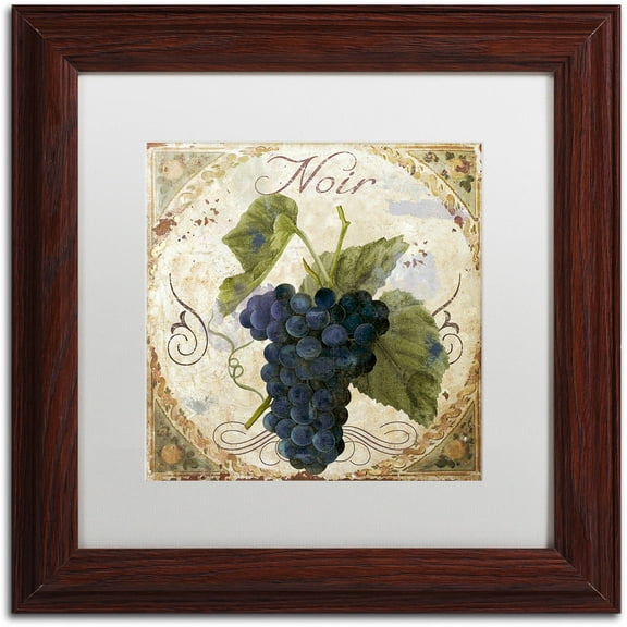 Trademark Fine Art "Tuscany Table Noir" Canvas Art by Color Bakery White Matte, Wood Frame