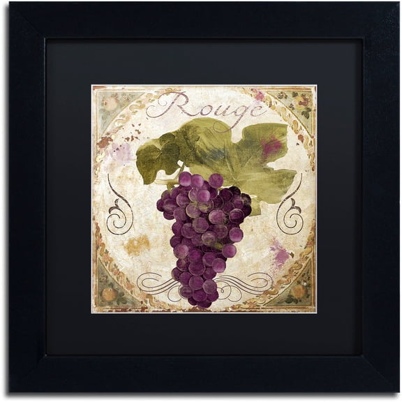 Trademark Fine Art "Tuscany Table Rouge" Canvas Art by Color Bakery Black Matte, Black Frame