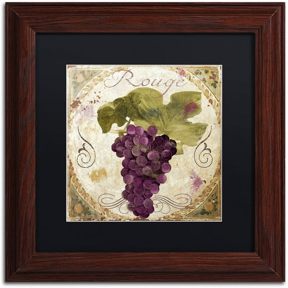 Trademark Fine Art "Tuscany Table Rouge" Canvas Art by Color Bakery Black Matte, Wood Frame