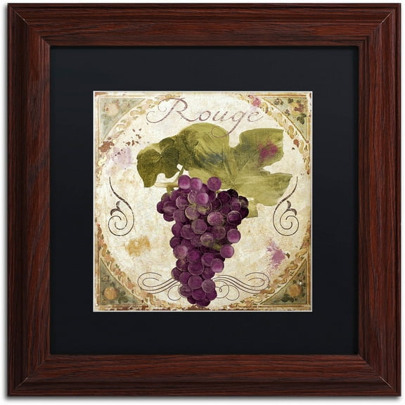 Trademark Fine Art "Tuscany Table Rouge" Canvas Art by Color Bakery Black Matte, Wood Frame