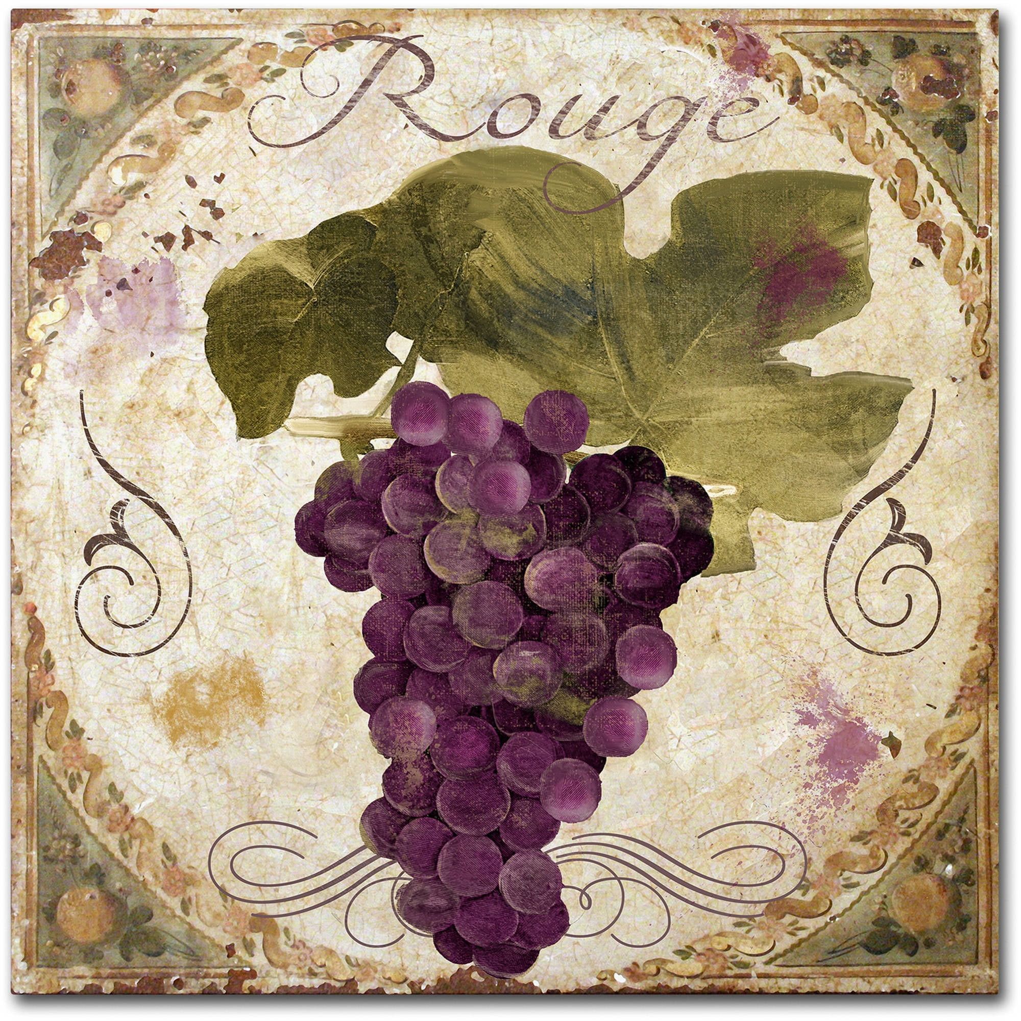 Tuscany Table Rouge Grape Canvas Art Print