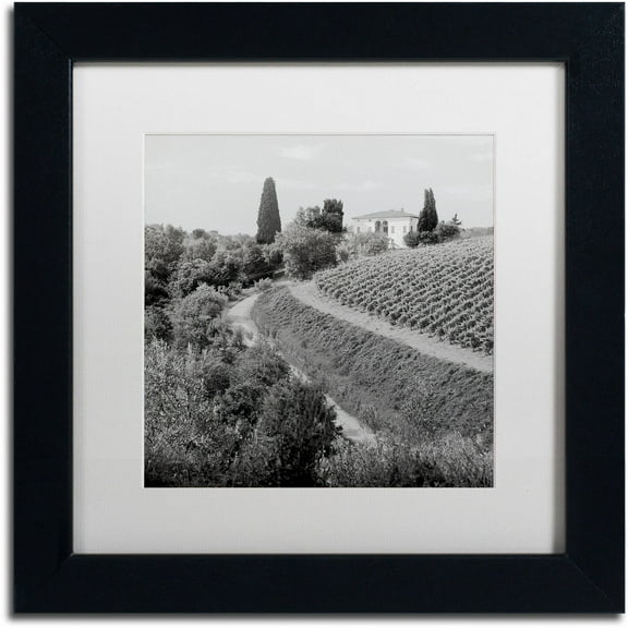 Trademark Fine Art "Tuscany V" Canvas Art by Alan Blaustein, White Matte, Black Frame