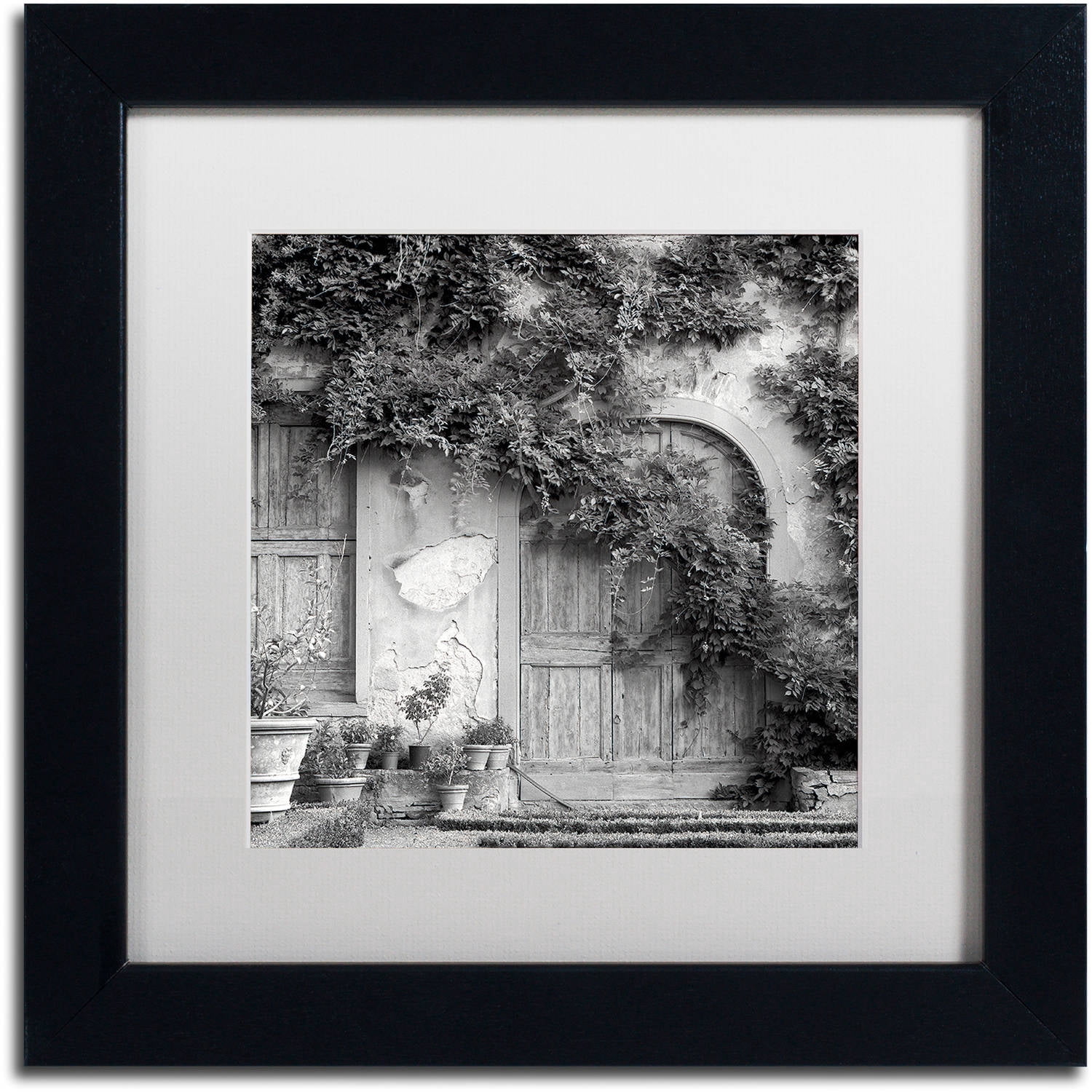 Trademark Fine Art "Tuscany VI" Canvas Art by Alan Blaustein, White Matte, Black Frame