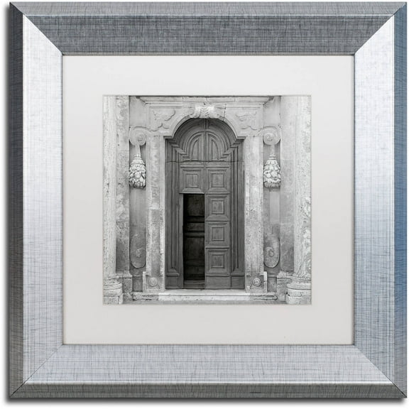 Trademark Fine Art "Tuscany VII" Canvas Art by Alan Blaustein, White Matte, Silver Frame