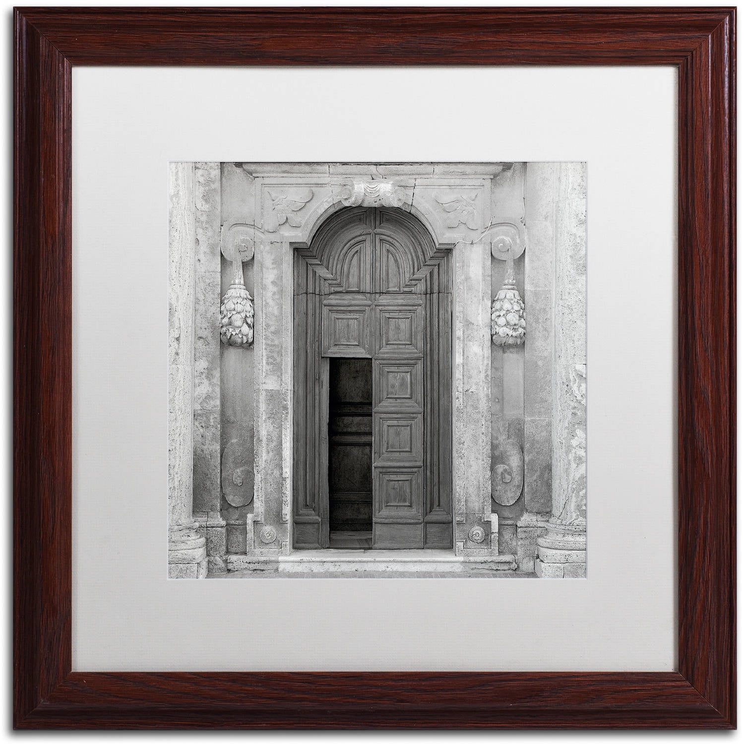 Trademark Fine Art "Tuscany VII" Canvas Art by Alan Blaustein, White Matte, Wood Frame