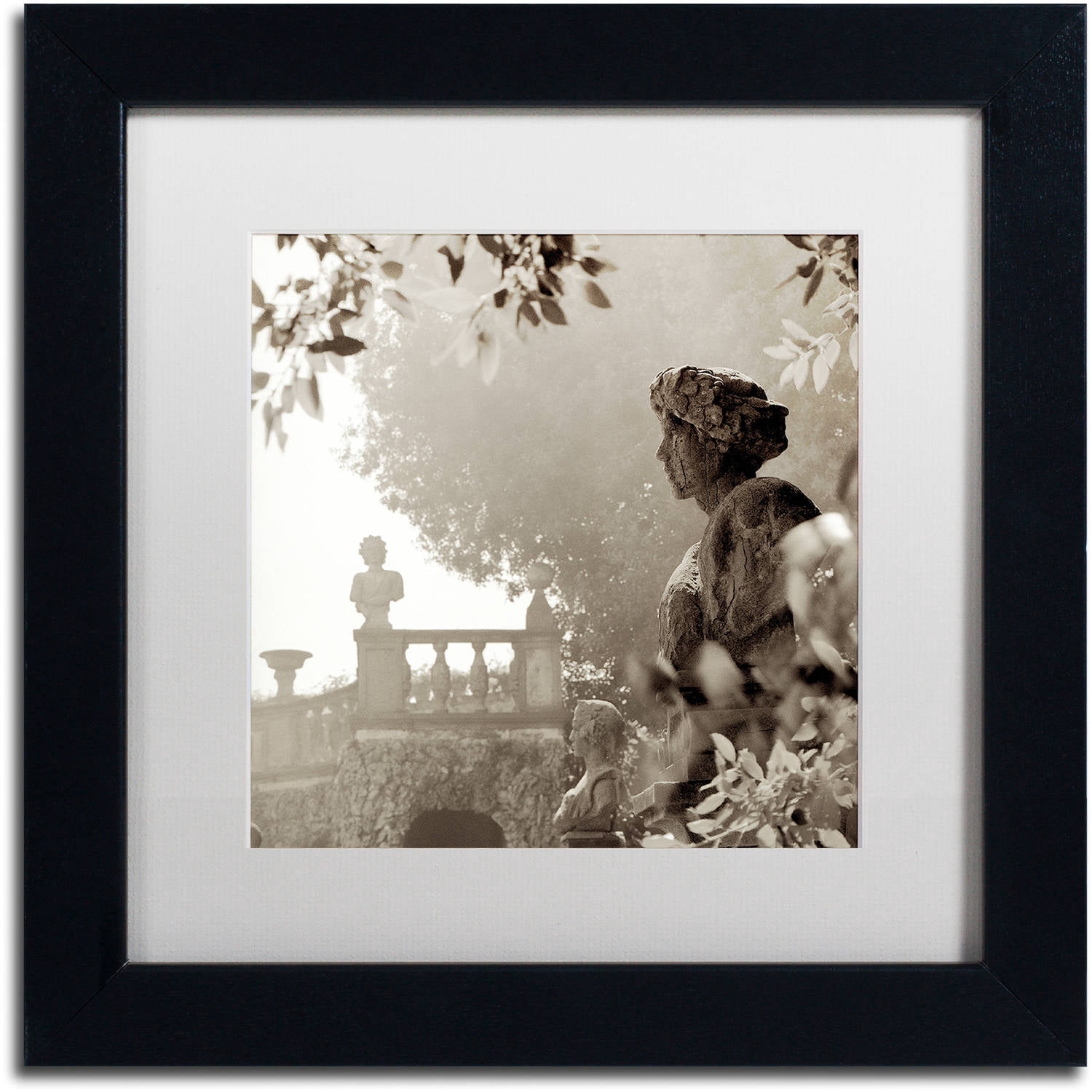 Trademark Fine Art "Tuscany VIII" Canvas Art by Alan Blaustein, White Matte, Black Frame