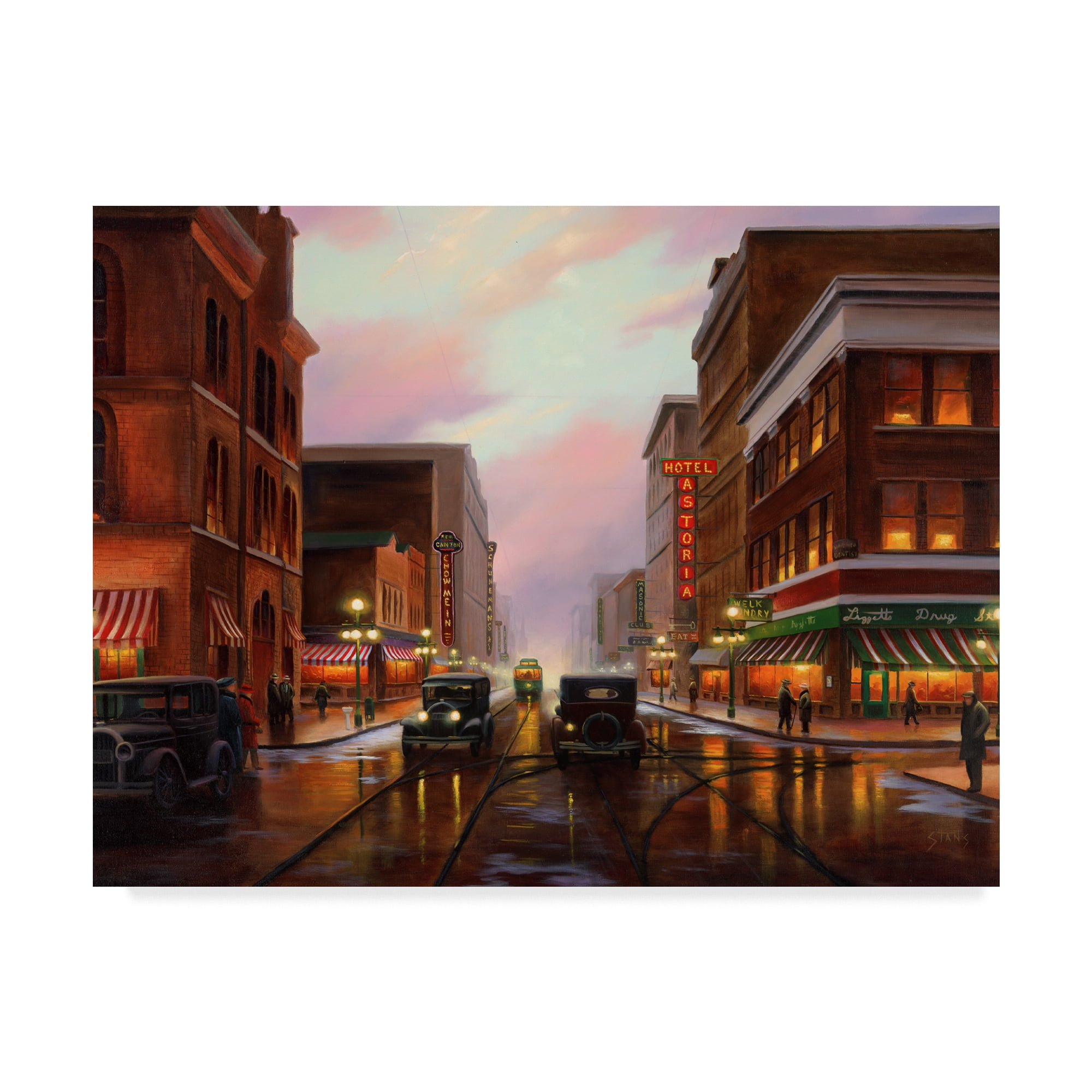 Trademark Fine Art 'Twilight Times' Canvas Art by Leo Stans