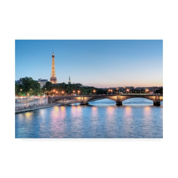 Trademark Fine Art 'Twilight on the Seine' Canvas Art by Alan Blaustei