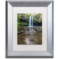 thumbnail image 1 of Trademark Fine Art 'Twin Falls Sunlight ' Canvas Art by Pierre Leclerc, White Matte, Silver Frame, 1 of 1