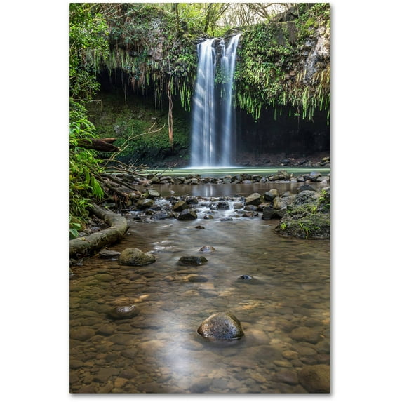 Trademark Fine Art 'Twin Falls Sunlight ' Canvas Art by Pierre Leclerc