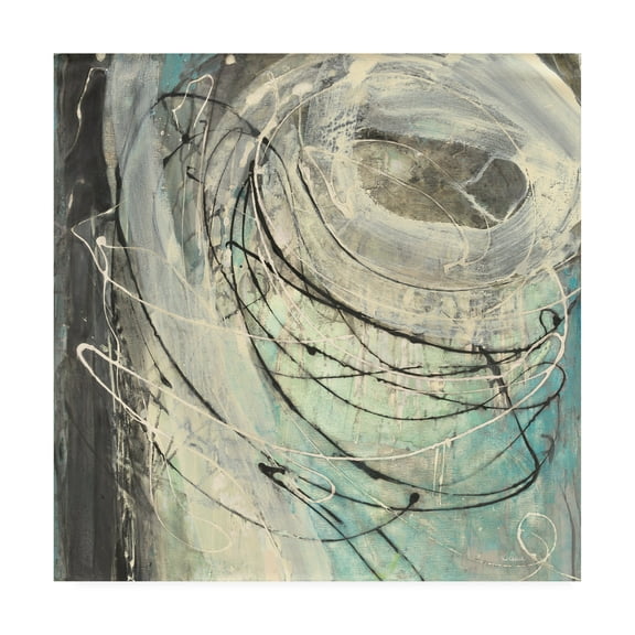 Trademark Fine Art 'Twister Black Streaks' Canvas Art by Albena Hristova