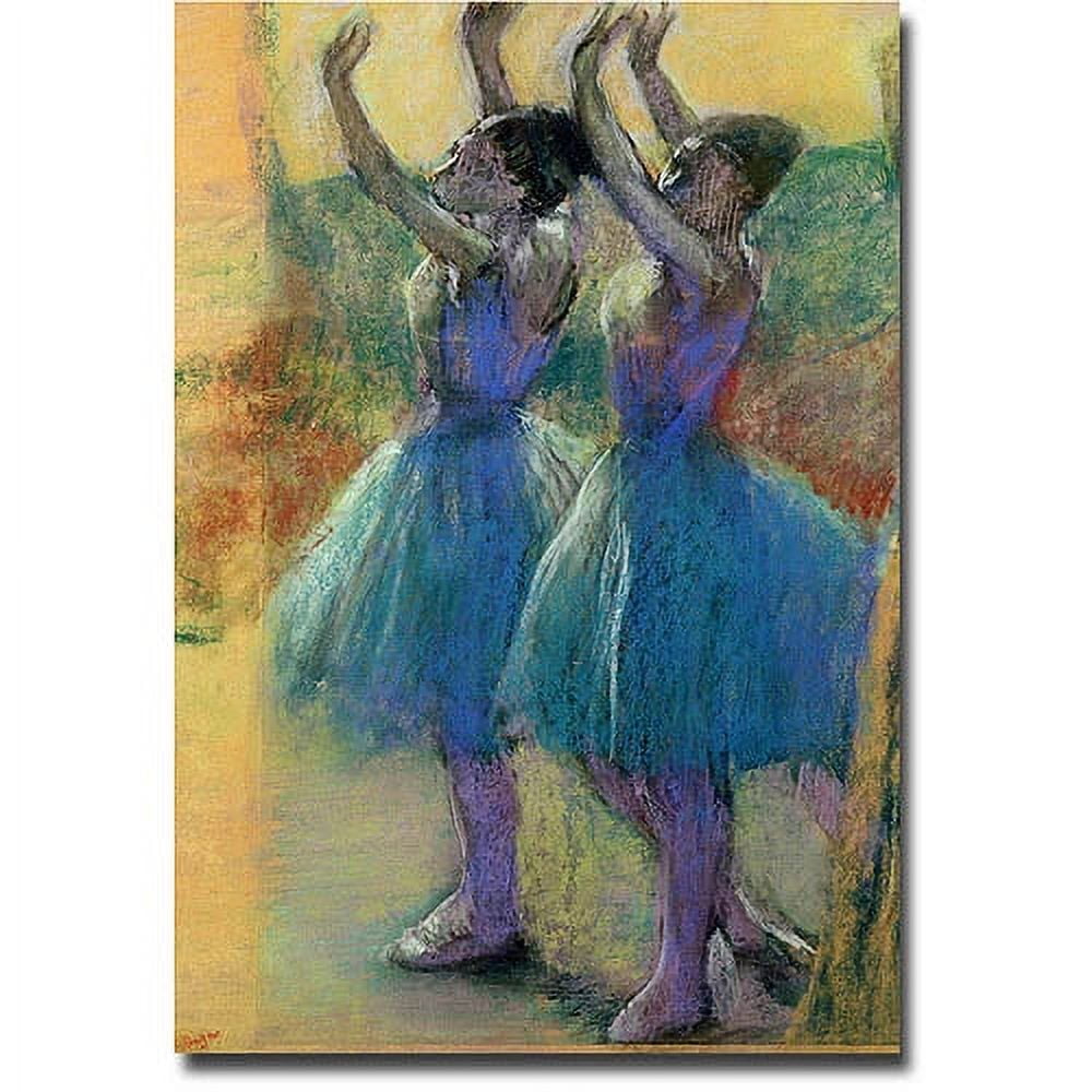Edgar Degas Two Blue Dancers Canvas Wall Art