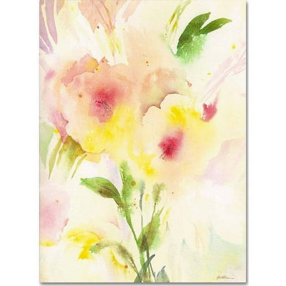 Trademark Fine Art "Two Garden Flowers" Canvas Art by Sheila Golden