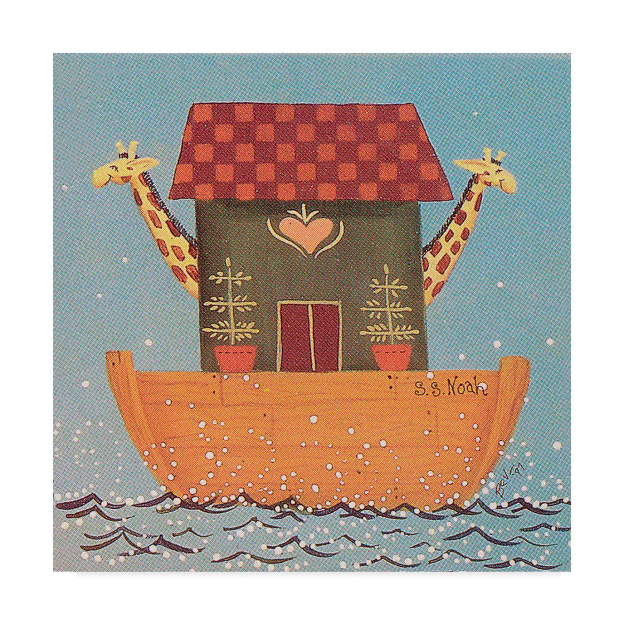 Trademark Fine Art 'Two Giraffes On The Ark' Canvas Art by Beverly Johnston