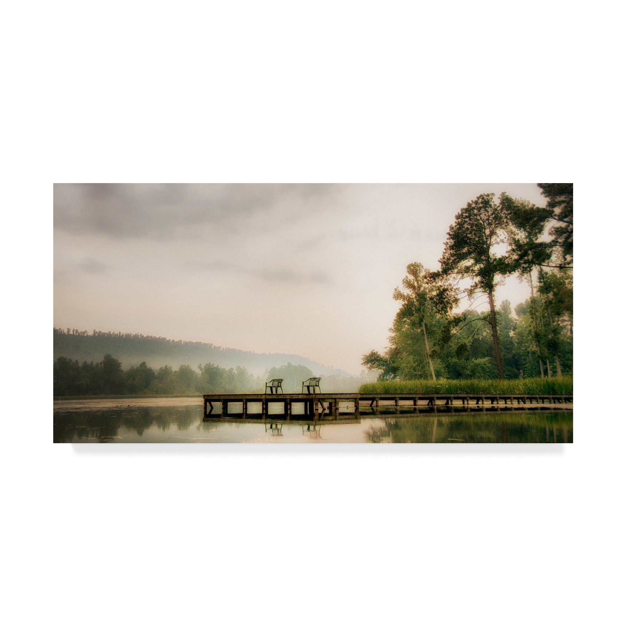 Trademark Fine Art 'Two Green Chairs' Canvas Art by Danny Head